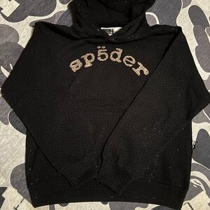 SP5DER BLACK VVS HOODIE Size XL